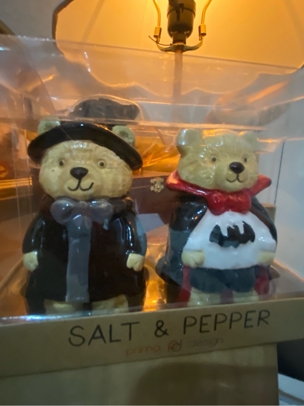 Salt & Pepper Bear Set - Black and Red